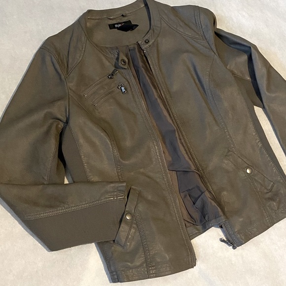 Style & Co. Jackets & Blazers - Style & Co Faux Leather Jacket